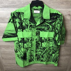 Taakk Medium Green Nylon Mesh Jungle Camp Shirt